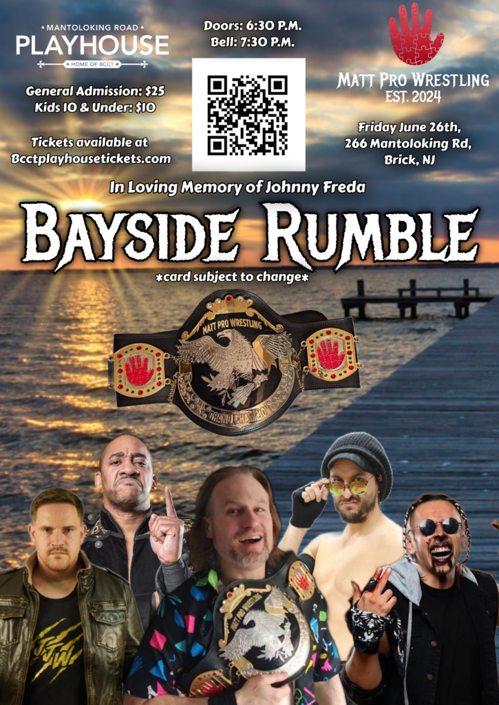 Bayside Rumble June 26th, 2026 at the Mantoloking Road Playhouse
